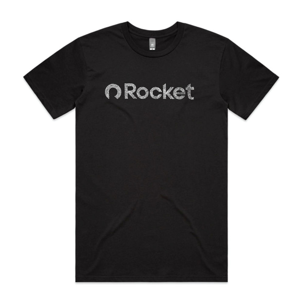 Rocket Rhinestone Tee - Black