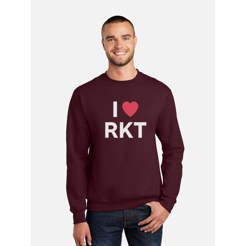 I <3 RKT Crewneck - Dark Red