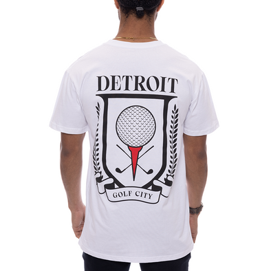 RMC '23 Detroit Golf Crest Tee - White