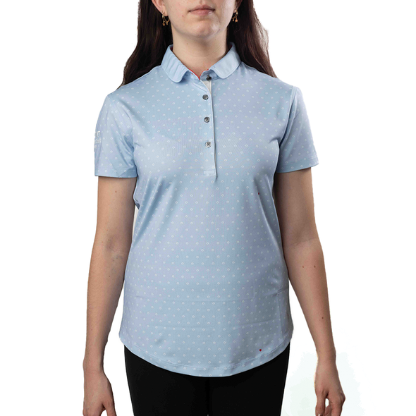 Ladies Greyson Detroit Golf Polo - Ice Blue