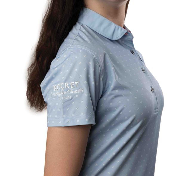 Ladies Greyson Detroit Golf Polo - Ice Blue