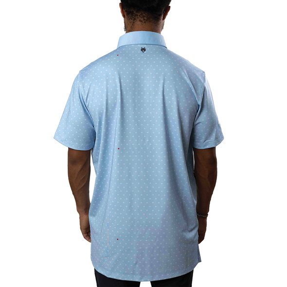 Men's Greyson Detroit Golf Polo - Ice Blue