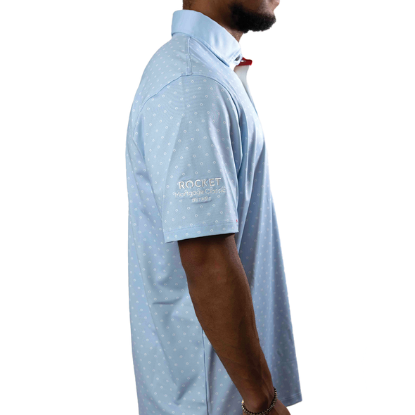 Men's Greyson Detroit Golf Polo - Ice Blue