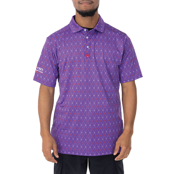 Men's 313 Argyle Golf Polo - Purple