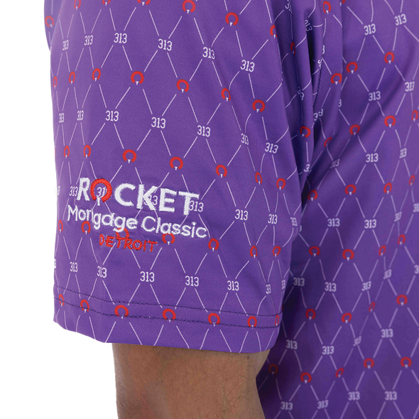 Men's 313 Argyle Golf Polo - Purple