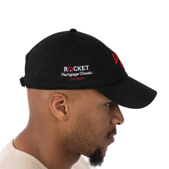 Detroit Golf Script Dad Cap - Black