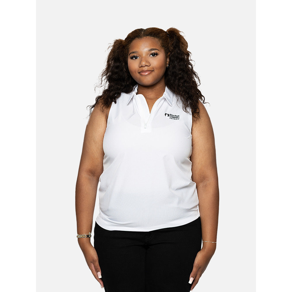 Rocket Classic 2025 Women's Levelwear Grace Sleeveless Polo - White
