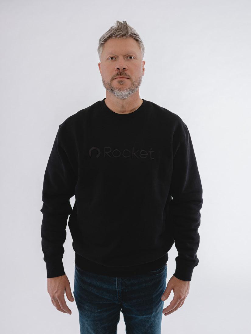 Rocket Tone Crewneck - Black/Black